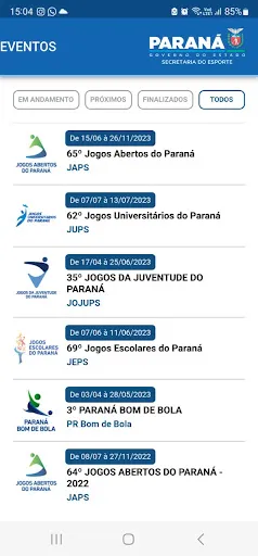 Скриншот 1 — Paraná Esporte