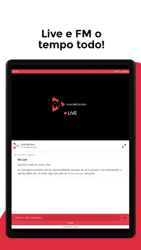 Скриншот 6 — 98 Live, a sua rádio do bem!