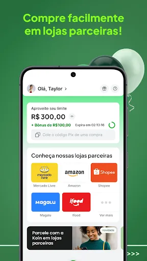 Скриншот 4 — Koin: Crédito e Pix parcelado