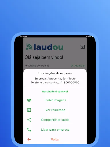 Скриншот 5 — Laudou Resultados de Exame