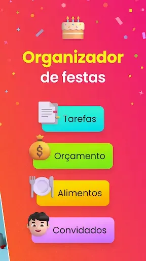 Скриншот 2 — Meu Níver (Organize sua Festa)
