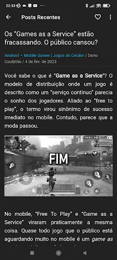 Скриншот 8 — Mobile Gamer Notícias de Jogos