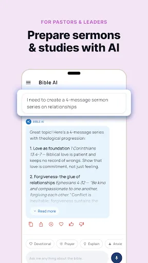 Скриншот 3 — Bible AI: Study & Devotional