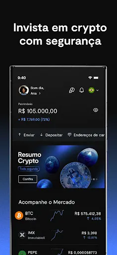 Скриншот 1 — Mynt: Bitcoin, ETH, SOL e mais