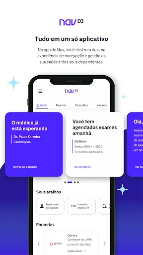 Скриншот 1 — Nav Dasa: Exames e Consultas