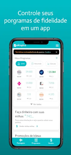 Скриншот 1 — Oktoplus- Controle seus pontos