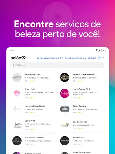 Скриншот 5 — Salão99 - Agende um serviço