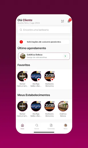 Скриншот 1 — AppBeleza: Cliente