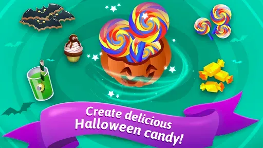 Скриншот 3 — Halloween Candy Shop Food Game