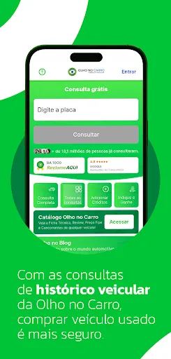 Скриншот 1 — Olho no Carro: Consultar Placa
