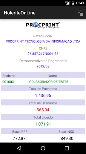 Скриншот 5 — HoleriteOnLine