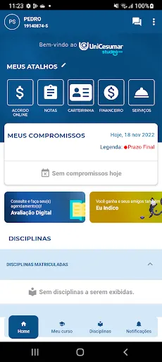 Скриншот 1 — Unicesumar Studeo App