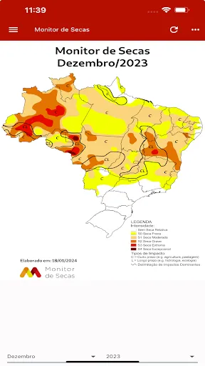 Скриншот 1 — Monitor de Secas do Brasil
