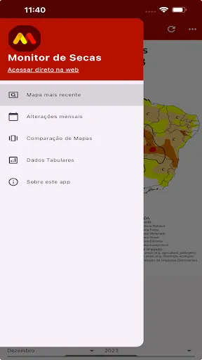 Скриншот 2 — Monitor de Secas do Brasil