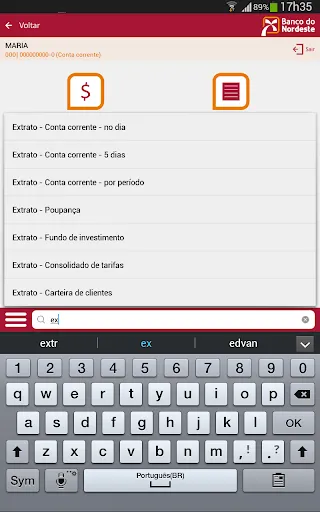 Скриншот 7 — Banco do Nordeste Mobile