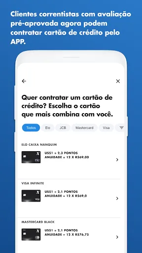 Скриншот 2 — Cartões CAIXA