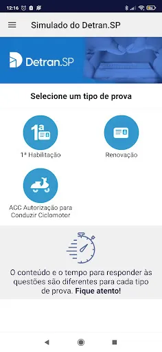 Скриншот 2 — Simulado Detran-SP