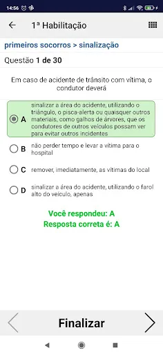 Скриншот 5 — Simulado Detran-SP