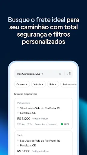 Скриншот 2 — Fretebras: fretes pra caminhão