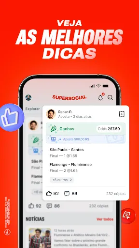 Скриншот 2 — Supersocial: Melhores Apostas