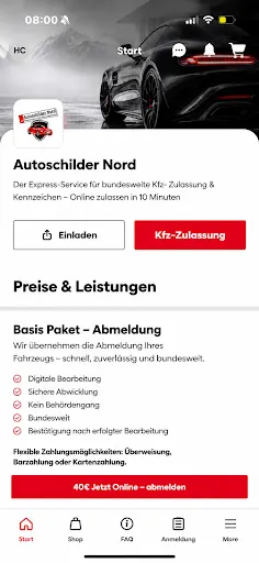 Скриншот 1 — Autoschilder-Nord