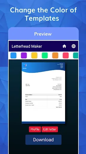 Скриншот 4 — Letterhead Maker with logo PDF