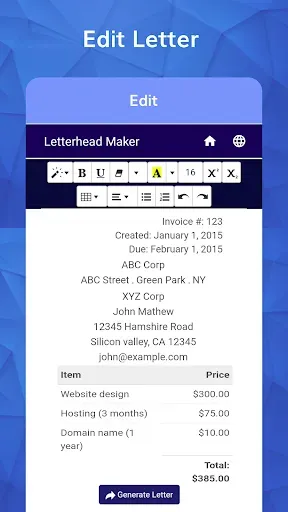 Скриншот 7 — Letterhead Maker with logo PDF