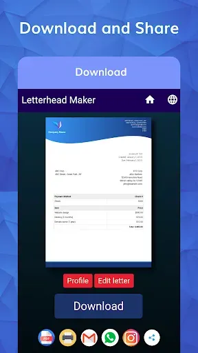 Скриншот 8 — Letterhead Maker with logo PDF