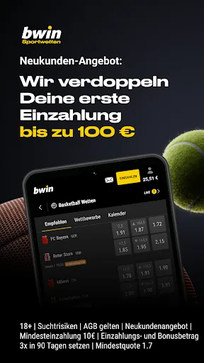 Скриншот 1 — bwin Sportwetten App