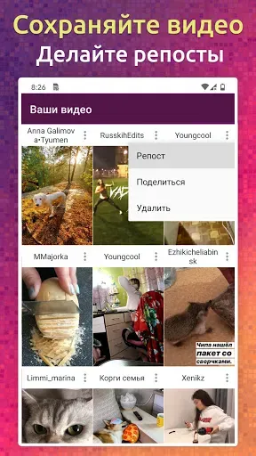 Скриншот 2 — Скачать видео с Лайк без знака