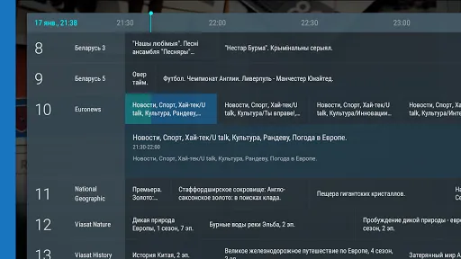 Скриншот 1 — TVirl. IPTV для Android TV