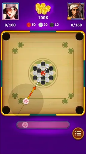 Скриншот 2 — Carrom - A Disc Board Game