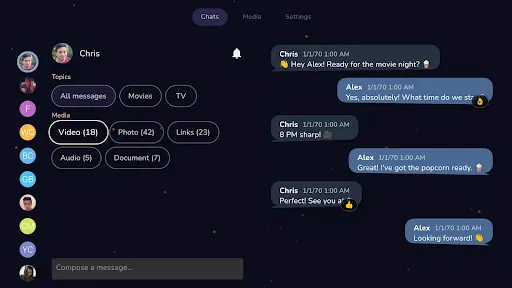 Скриншот 5 — Tevegram : Telegram for TV