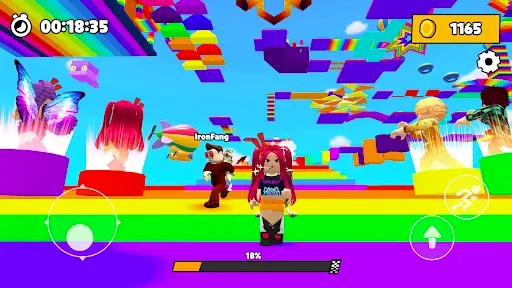Скриншот 6 — Rainbow Race: Obby Dash