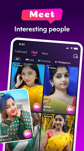 Скриншот 1 — Hitto Lite: Video chat & Meet