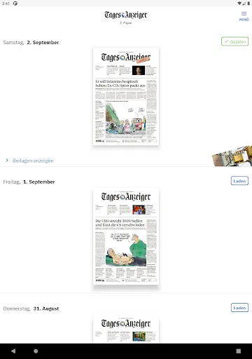 Скриншот 6 — Tages-Anzeiger E-Paper