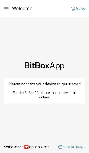 Скриншот 1 — BitBoxApp