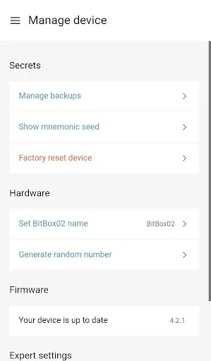 Скриншот 3 — BitBoxApp