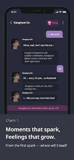 Скриншот 2 — Melting – AI Romance Chat