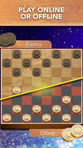 Скриншот 1 — Checkers Online & Offline Game