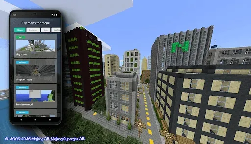 Скриншот 1 — Карты города для mcpe