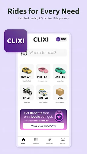 Скриншот 2 — Clixi – Book Rides & Set Fare