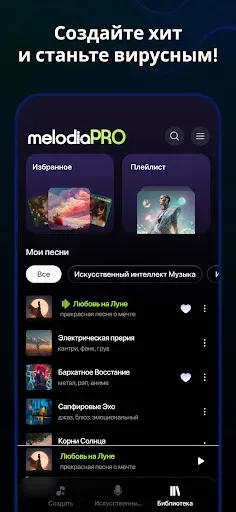 Скриншот 4 — Музыка с ИИ – Melodia
