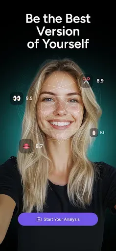 Скриншот 1 — FaceIQ - AI Face Analyzer