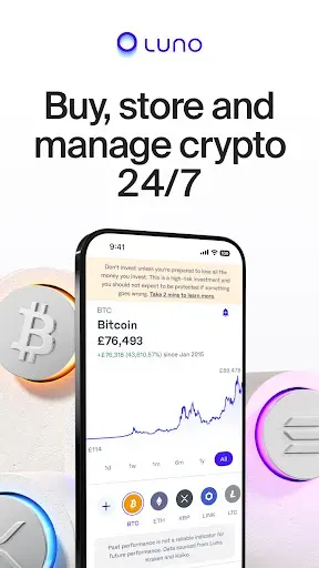 Скриншот 1 — Luno: Buy Bitcoin & Crypto
