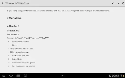 Скриншот 6 — Writer Plus (Write On the Go)
