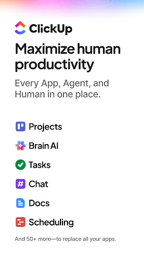 Скриншот 1 — ClickUp: Tasks, Chat, Docs, AI
