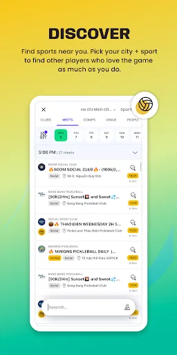 Скриншот 2 — Reclub - Social Sports Nearby