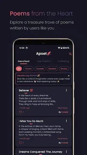 Скриншот 2 — Apoet - Poem, Tales, Stories