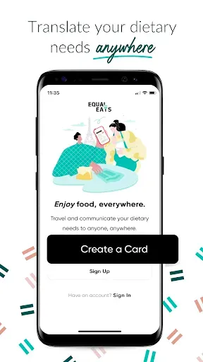 Скриншот 1 — Equal Eats - Allergy Cards